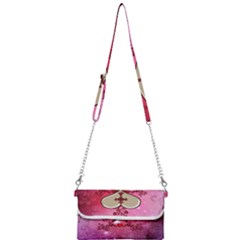 Wonderful Hearts With Floral Elements Mini Crossbody Handbag by FantasyWorld7