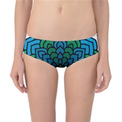 Green Blue Mandala Vector Classic Bikini Bottoms by Alisyart