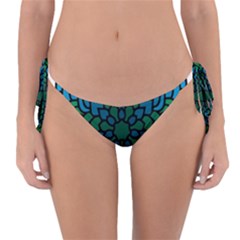 Green Blue Mandala Vector Reversible Bikini Bottom