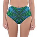 Green Blue Mandala Vector Reversible High-Waist Bikini Bottoms View3