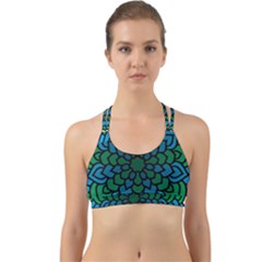 Green Blue Mandala Vector Back Web Sports Bra by Alisyart