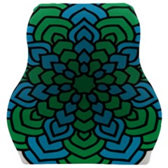 Green Blue Mandala Vector Car Seat Velour Cushion  by Alisyart