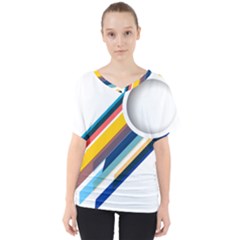 Vector Geometric Polygons And Circles V-neck Dolman Drape Top by Mariart