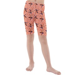 Starfish And Sea Shells Kids  Mid Length Swim Shorts by Seashineswimwear