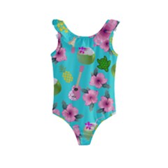 Hawaii Vibes Kids  Frill Swimsuit by Seashineswimwear