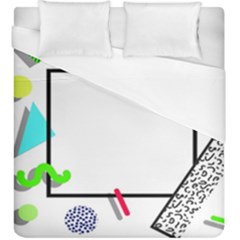Abstract Geometric Triangle Dots Border Duvet Cover (king Size) by Alisyart