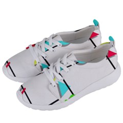 Abstract Geometric Triangle Dots Border Women s Lightweight Sports Shoes by Alisyart