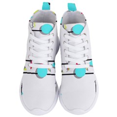 Abstract Geometric Triangle Dots Border Women s Lightweight High Top Sneakers