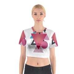 Geometric Line Patterns Cotton Crop Top by Mariart