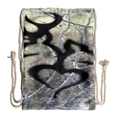 Black Love Browning Deer Camo Drawstring Bag (Large)