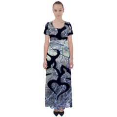 Black Love Browning Deer Camo High Waist Short Sleeve Maxi Dress