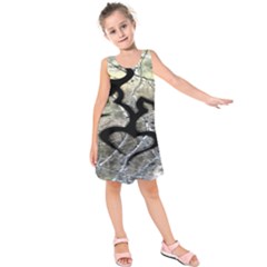 Black Love Browning Deer Camo Kids  Sleeveless Dress