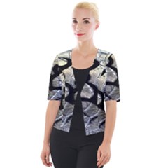 Black Love Browning Deer Camo Cropped Button Cardigan