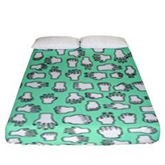 Hand Cute Fitted Sheet (king Size) by Alisyart
