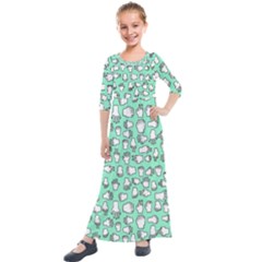 Hand Cute Kids  Quarter Sleeve Maxi Dress by Alisyart