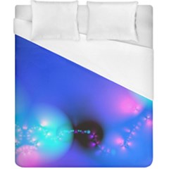 Love In Action, Pink, Purple, Blue Heartbeat Duvet Cover (california King Size)