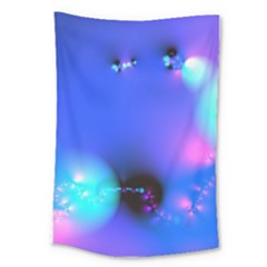 Love In Action, Pink, Purple, Blue Heartbeat Large Tapestry by DianeClancy