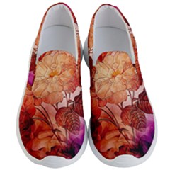 Flower Power, Colorful Floral Design Men s Lightweight Slip Ons by FantasyWorld7