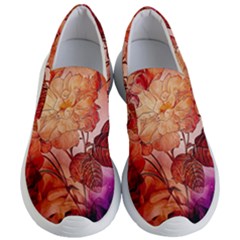 Flower Power, Colorful Floral Design Women s Lightweight Slip Ons by FantasyWorld7