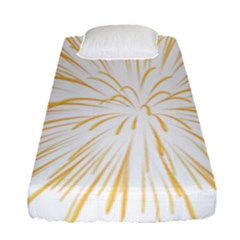 Yellow Firework Transparent Fitted Sheet (single Size)