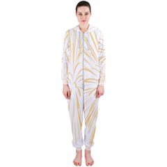 Yellow Firework Transparent Hooded Jumpsuit (ladies)  by Mariart