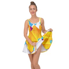 Colorful Abstract Geometric Squares Inside Out Casual Dress by Alisyart