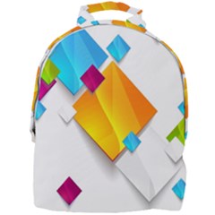 Colorful Abstract Geometric Squares Mini Full Print Backpack