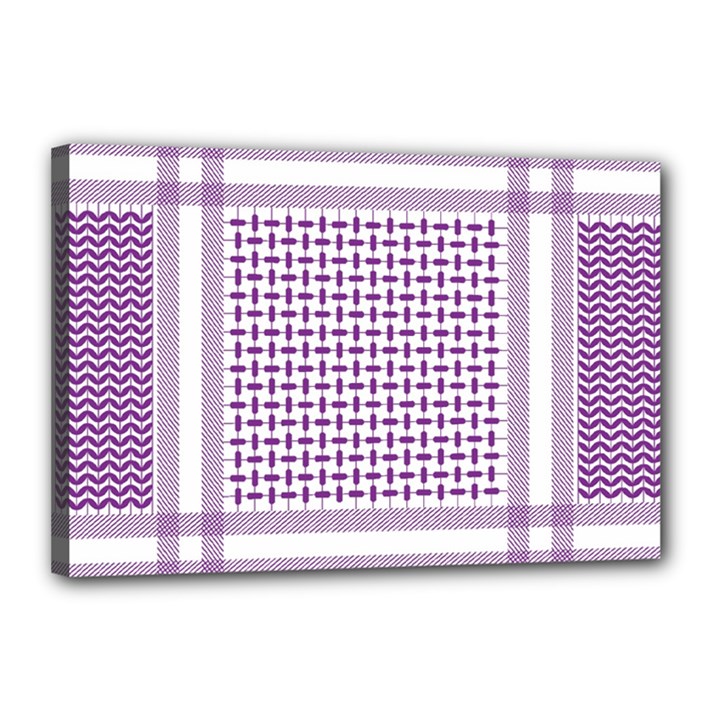 Purple Geometric Headdress Canvas 18  x 12  (Stretched)