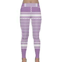 Purple Geometric Headdress Classic Yoga Leggings