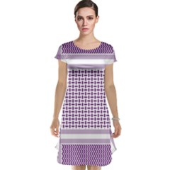 Purple Geometric Headdress Cap Sleeve Nightdress by Mariart