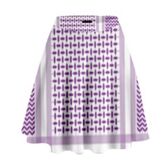 Purple Geometric Headdress High Waist Skirt