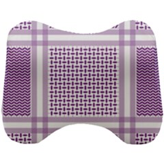 Purple Geometric Headdress Head Support Cushion