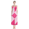 pink and white 2 Button Up Chiffon Maxi Dress View1