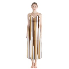 Golden Tiger Button Up Chiffon Maxi Dress