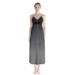 Charcoal Fade Button Up Chiffon Maxi Dress by DressitUP