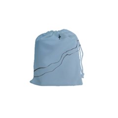 Airplane Airplanes Blue Sky Drawstring Pouch (small)