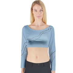 Airplane Airplanes Blue Sky Long Sleeve Crop Top by Mariart