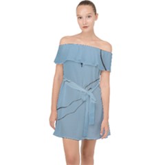 Airplane Airplanes Blue Sky Off Shoulder Chiffon Dress by Mariart