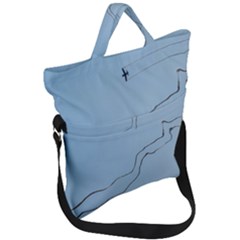 Airplane Airplanes Blue Sky Fold Over Handle Tote Bag by Mariart