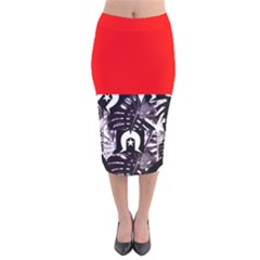 Ljp Red Velvet Midi Pencil Skirt by Ladyjpstyles07