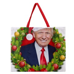 Trump Wraith Make Christmas Trump Only Sticker Trump Wrait Pattern13k Red Only Zipper Large Tote Bag by snek