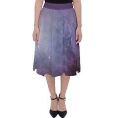 Orion Nebula Pastel Violet Purple Turquoise Blue Star Formation Classic Midi Skirt