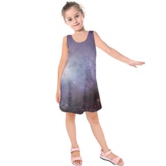 Orion Nebula Pastel Violet Purple Turquoise Blue Star Formation Kids  Sleeveless Dress