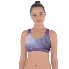 Orion Nebula Pastel Violet Purple Turquoise Blue Star Formation Cross String Back Sports Bra