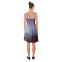 Orion Nebula pastel violet purple turquoise blue star formation Ruffle Detail Chiffon Dress View2