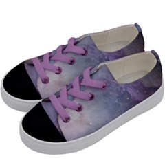 Orion Nebula Pastel Violet Purple Turquoise Blue Star Formation Kids  Low Top Canvas Sneakers