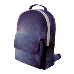 Orion Nebula Pastel Violet Purple Turquoise Blue Star Formation Flap Pocket Backpack (large)