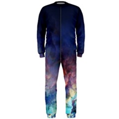 Lagoon Nebula Interstellar Cloud Pastel pink, turquoise and yellow stars OnePiece Jumpsuit (Men) 