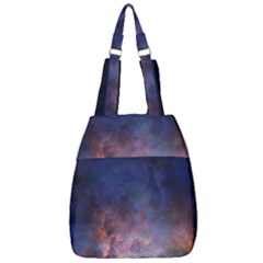 Lagoon Nebula Interstellar Cloud Pastel Pink, Turquoise And Yellow Stars Center Zip Backpack by genx