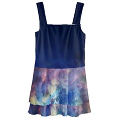 Lagoon Nebula Interstellar Cloud Pastel pink, turquoise and yellow stars Kids  Layered Skirt Swimsuit